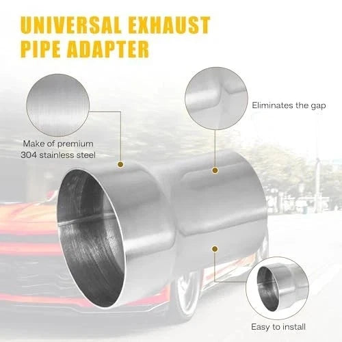 304 Stainless Steel Exhaust Adapter Connector for Universal Vehicles (AGY-PIPE-17)
