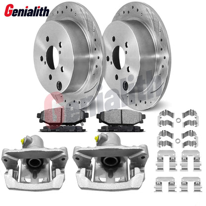 Rear Drilled Brake Rotors & Ceramic Pads for Subaru Crosstrek (2016–2021)