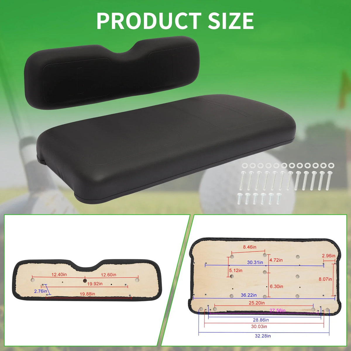 Front Seat Cushion Set for EZGO TXT (2000–2023)