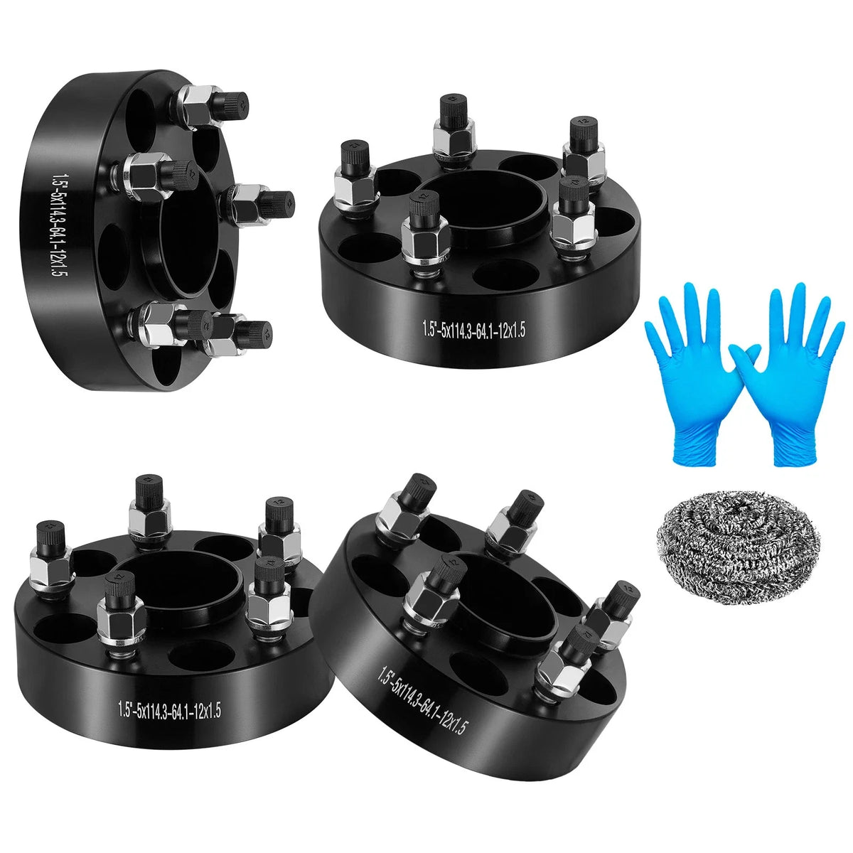 4X 1.5" Hubcentric Wheel Spacers 5x114.3 64.1mm for Honda Pilot (2003–2008)