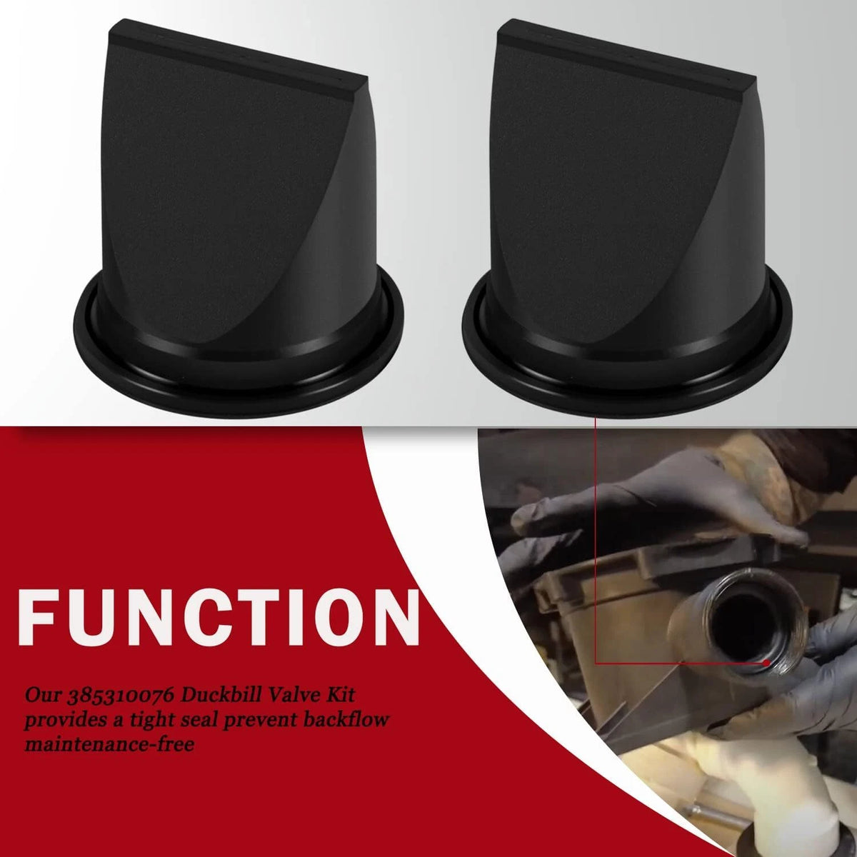 2pc Duckbill Valve Kit for Sealand Vacuum Generators S/T Series Pumps (For00723)