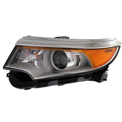 Headlight Assembly for Ford Edge (2011–2014) - Driver Side Halogen Chrome, FO2502291, LLX-FO2502291-CL360A70