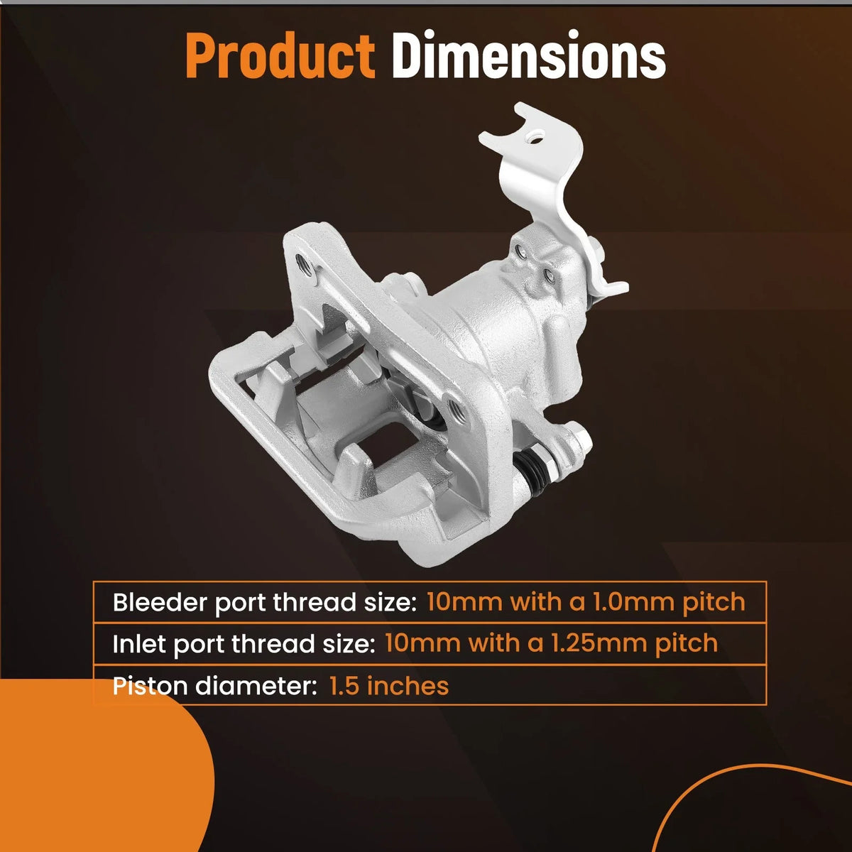 Rear LH Brake Caliper for Honda Accord 2008–2012 2.4L w/ Bracket 43019TA0A81