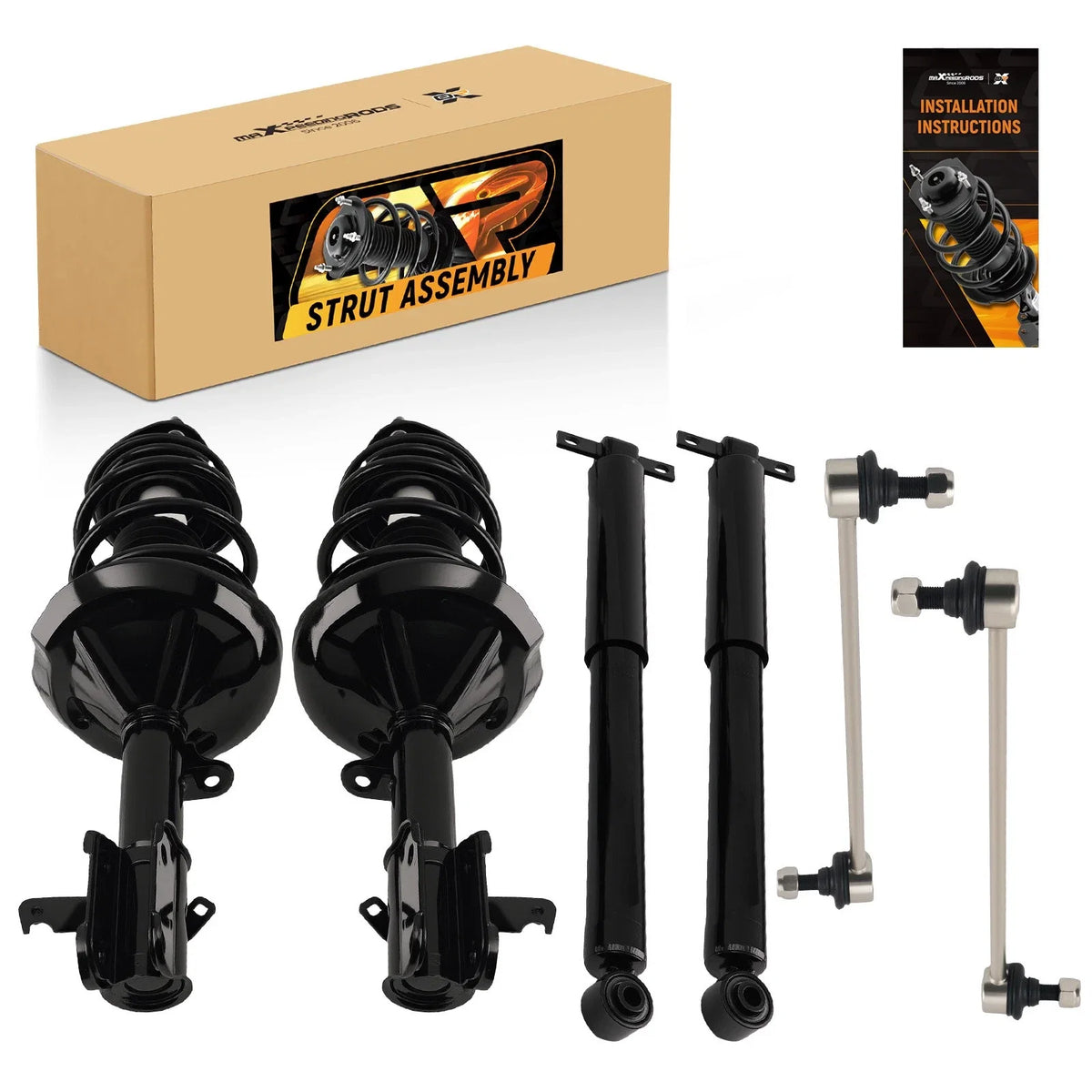 6PCS Struts, Shocks & Sway Bar Links for Honda Odyssey (2005–2007)
