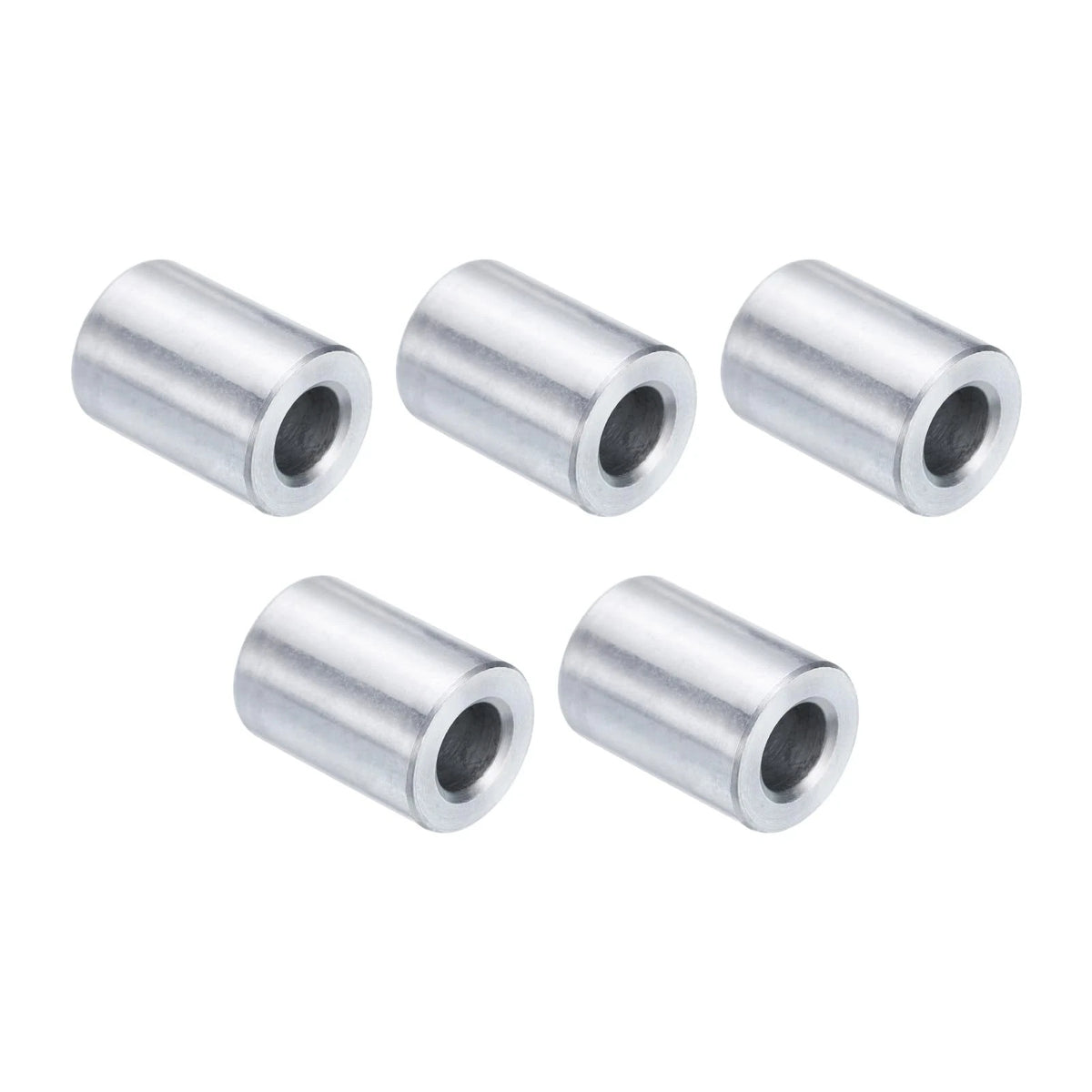 Set of 5 Aluminum Spacers 1/4" Bore x 1/2" x 5/8" for Universal Use
