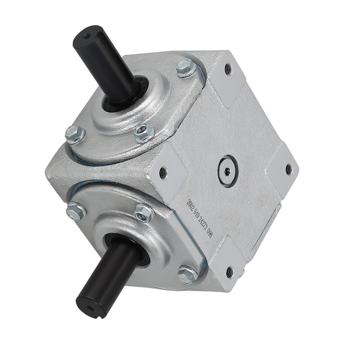 Right Angle Bevel Gearbox 40 HP 1,800 RPM with 2 Keyed Shafts CW/CW