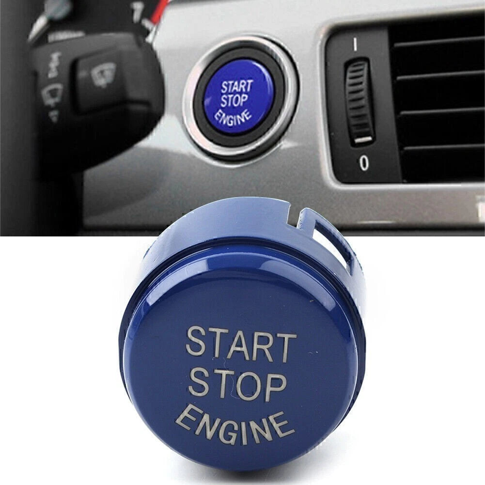 Blue Engine Start Stop Switch Button Cover for BMW F10 F15 F16 F22