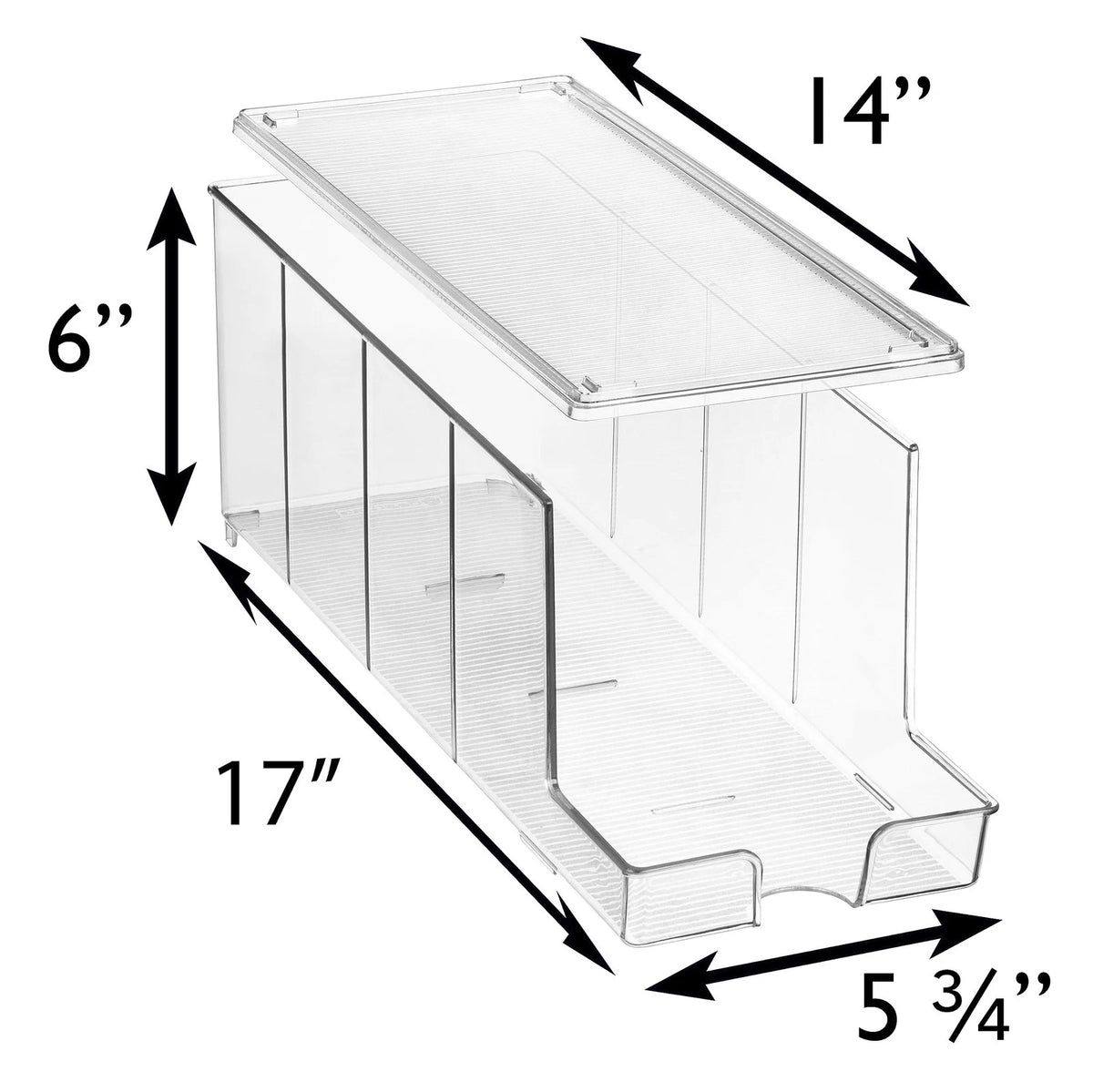 2X ClearSpace Soda Can Organizer & Dispenser for Home Use