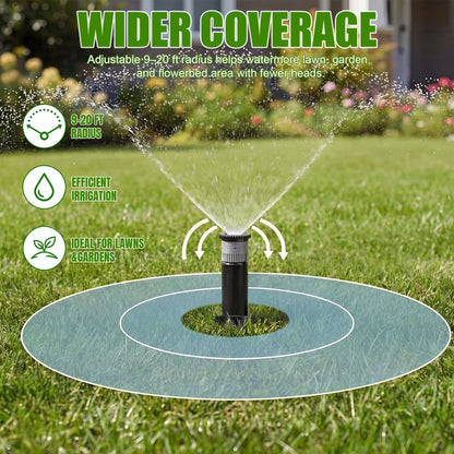 4 Pack Adjustable Sprinkler Heads for Lawn