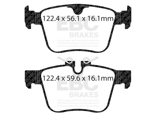 Set of 4 Rear Brake Pads for Jaguar F-Pace (2017–2023) DH395XP