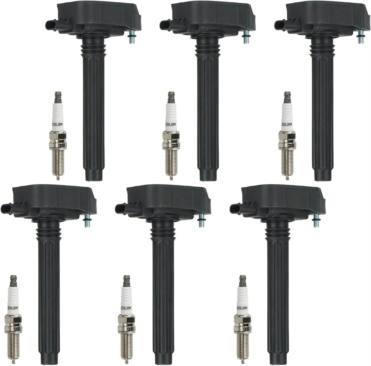 Set of 6 Ignition Coils & Spark Plugs for Chrysler Jeep Dodge Ram V6 3.6L UF648