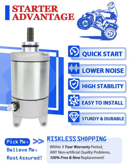Starter with Relay & Switch for Kawasaki Brute Force 750 4X4i (2005–2007)