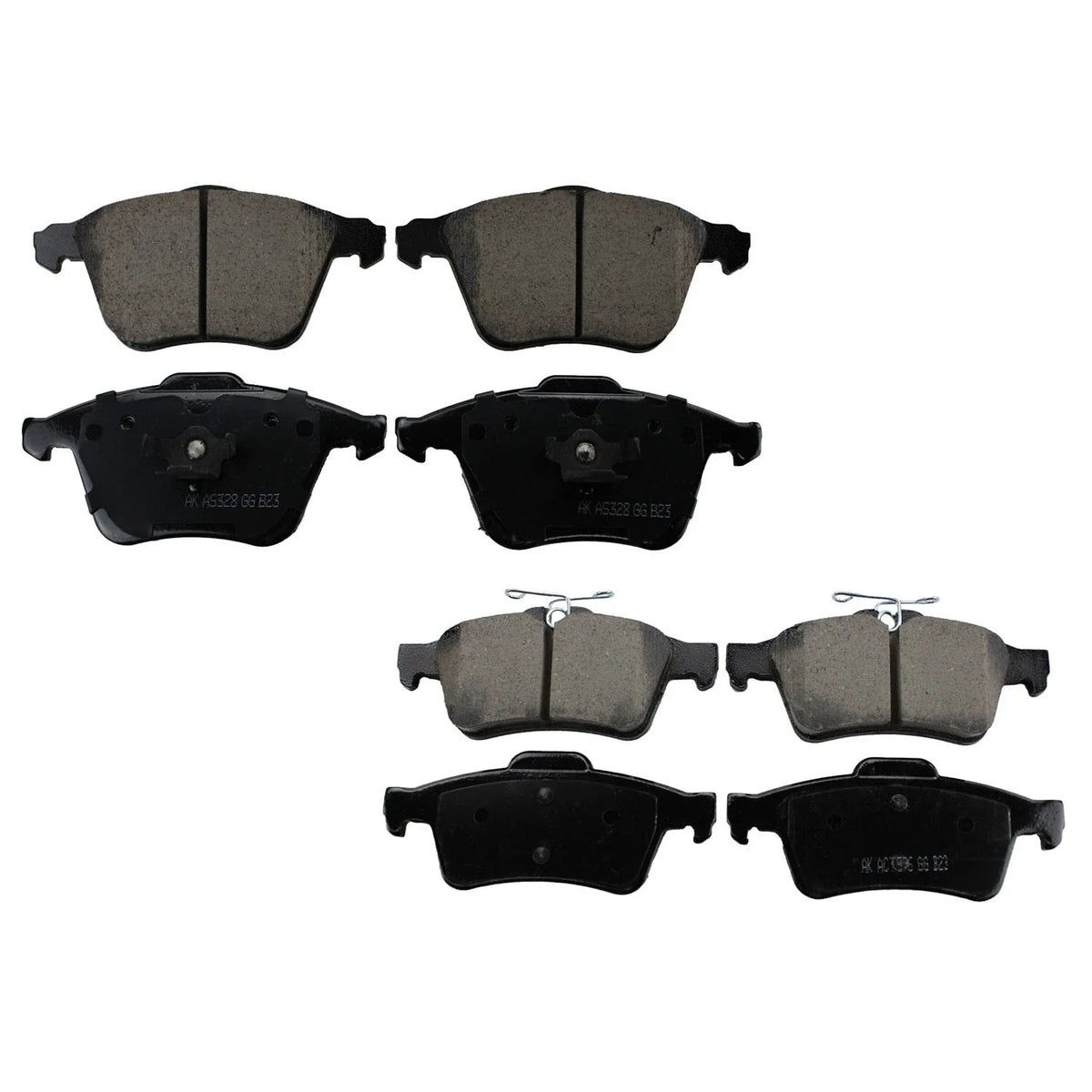Akebono Euro Ceramic Brake Pads Kit for Mazda 9-3, Saab 9-3, Volvo S40 V50 (2003–2011)