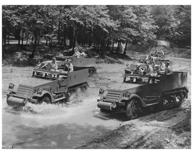 1940s White M3 Half-Track Press Photo 0068