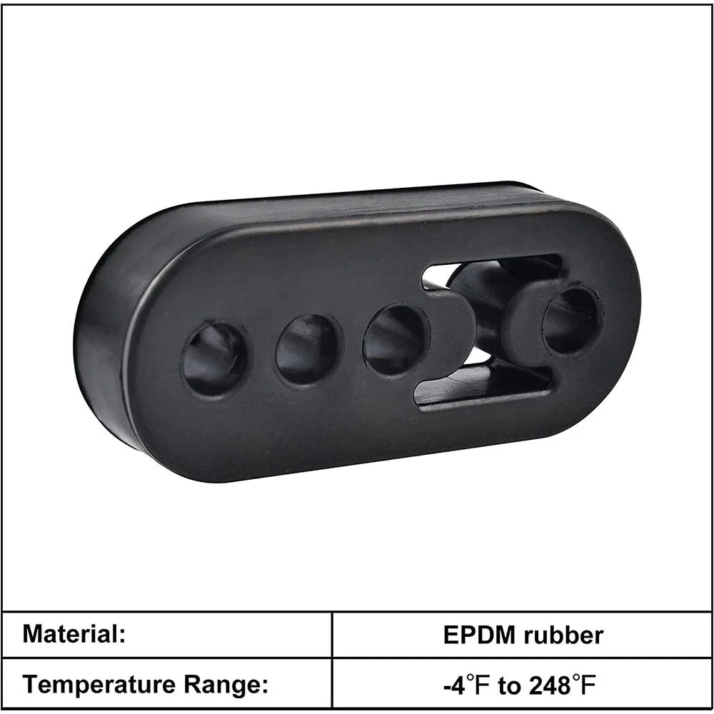 2Pc Adjustable Polyurethane Rubber Exhaust Hangers for Universal Fit