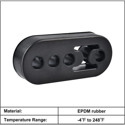 2Pc Adjustable Polyurethane Rubber Exhaust Hangers for Universal Fit