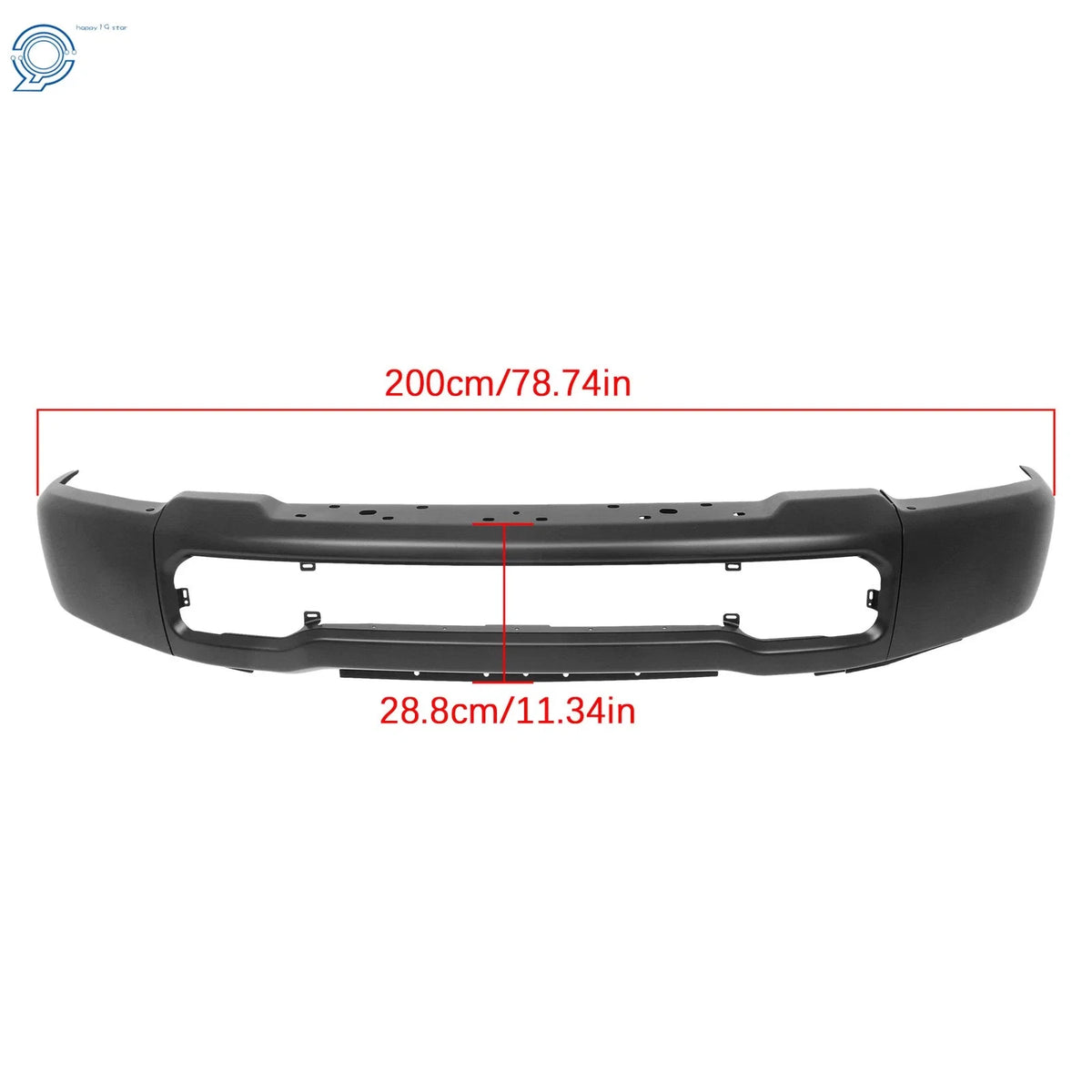 Front Bumper Face Bar Steel Black for Ford F-250 F-350 (2023–2025)