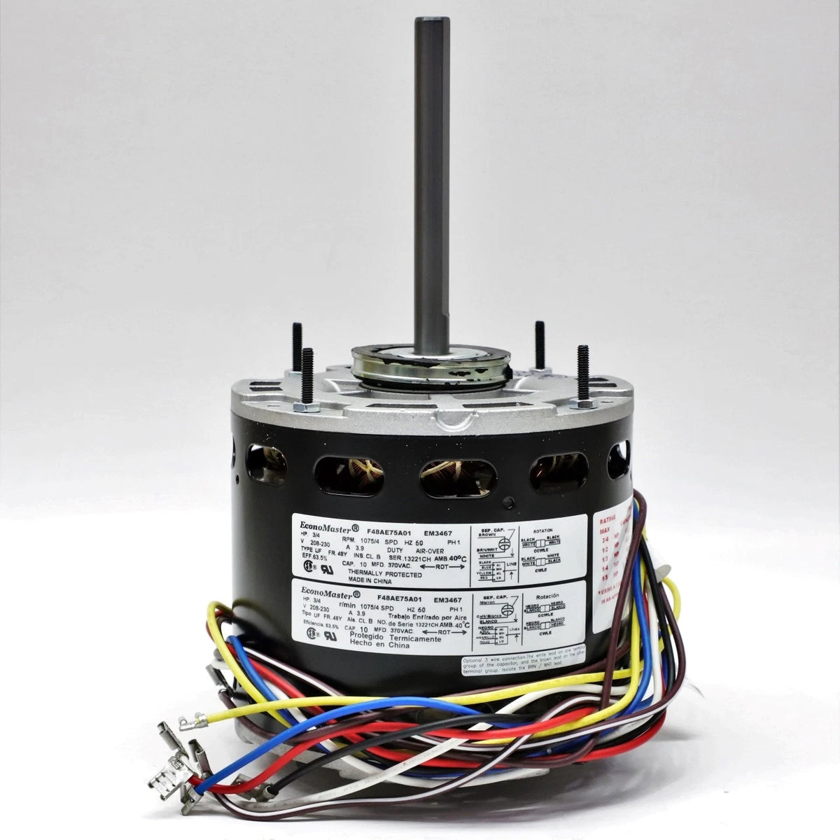 EconoMaster EM3467 Blower Motor for Furnace (3/4-1/5 HP, 208-230V)