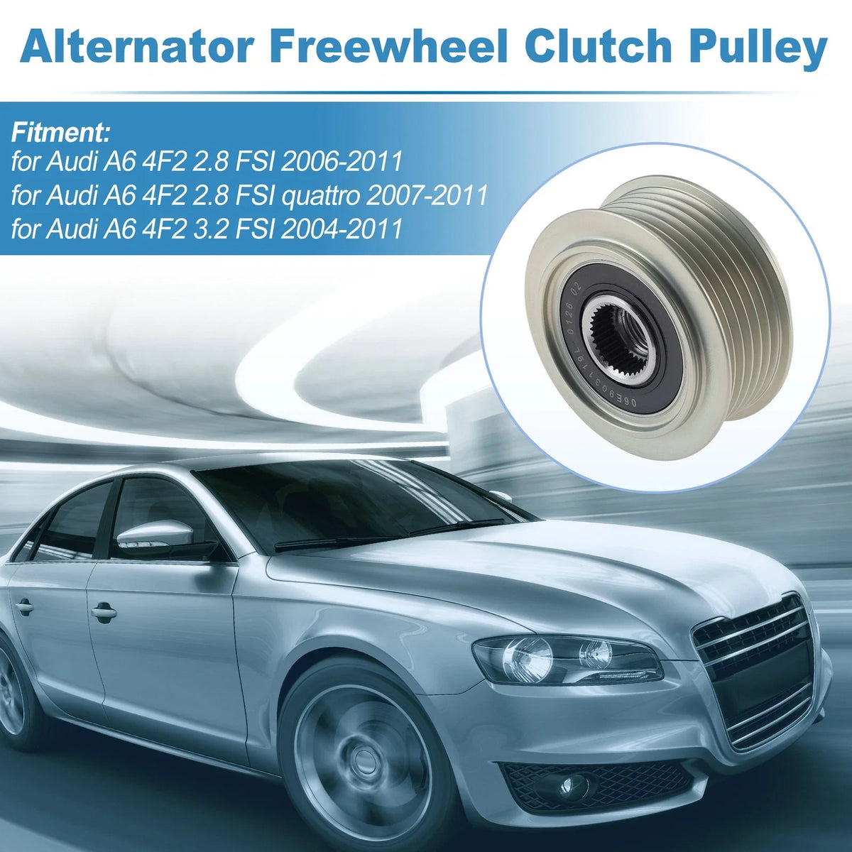 Alternator Freewheel Clutch Pulley 06E903119L for Audi A6 4F2 (2006–2011)