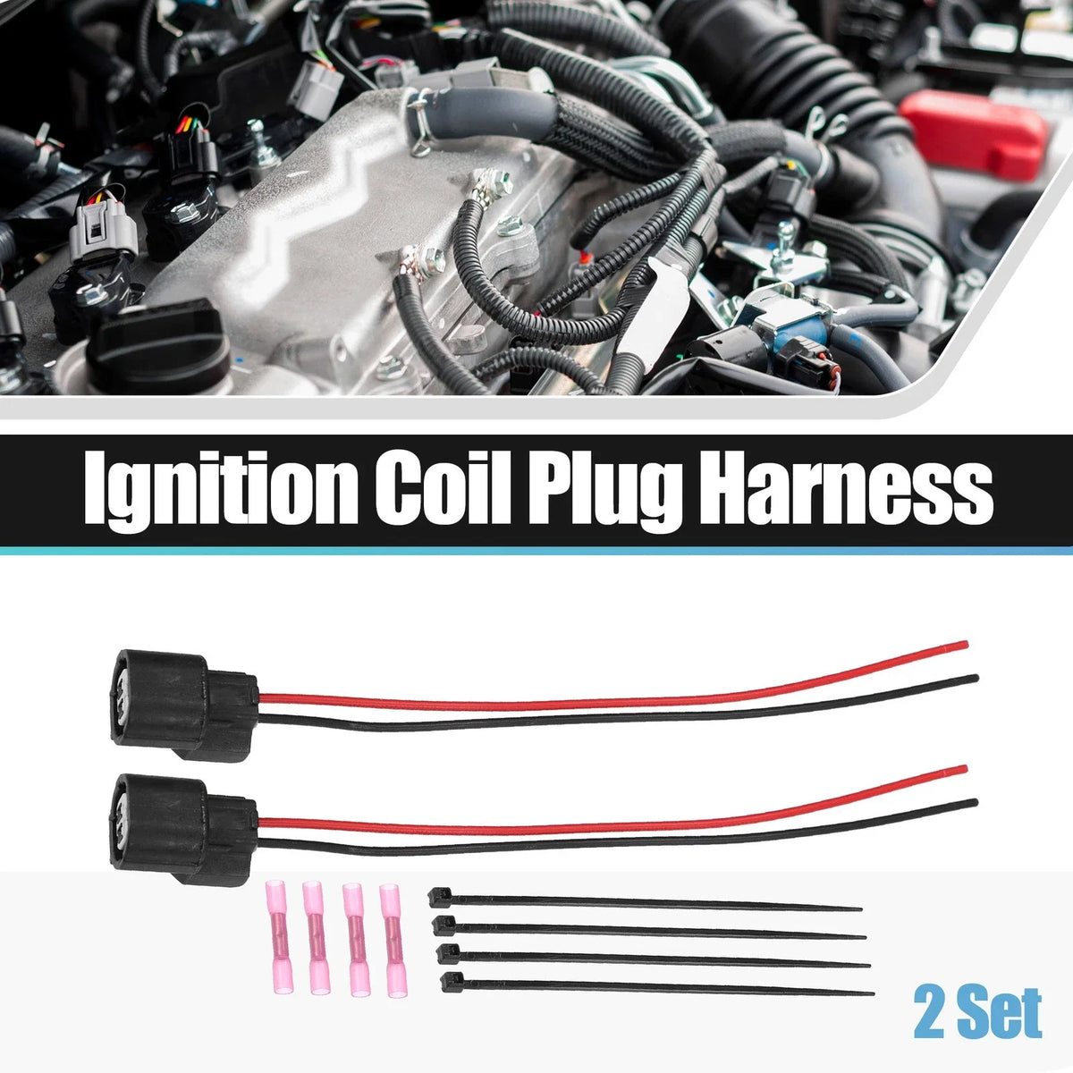 Set of 2 Fuel Injector Wire Pigtail Connector Repair Kit for Honda Pioneer 1000 (2016–2023)