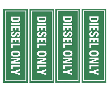 2" x 6" Diesel Only Vinyl Stickers for Trucks (Safety Decals)