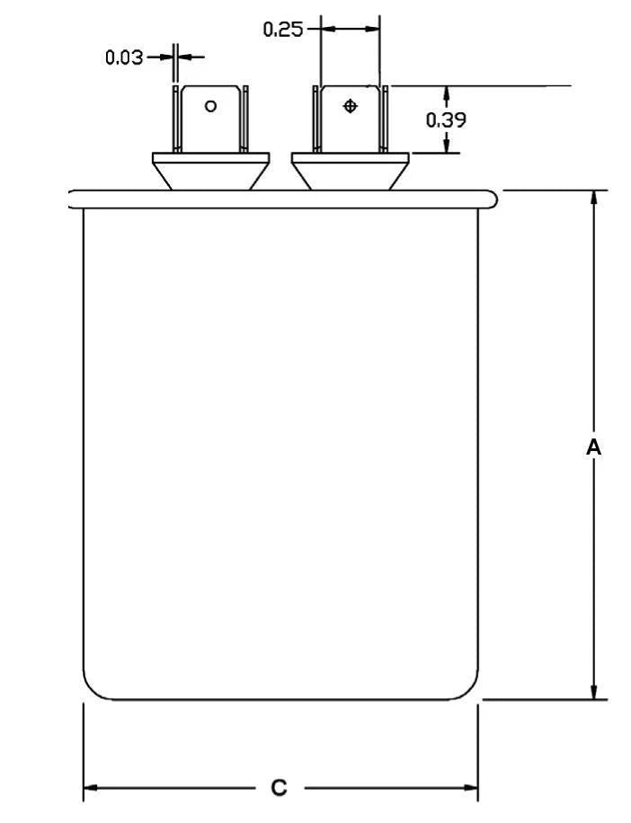 HVAC Motor Run Capacitor 15 MFD/UF 440/370 Volts for TitanPro TOCF15