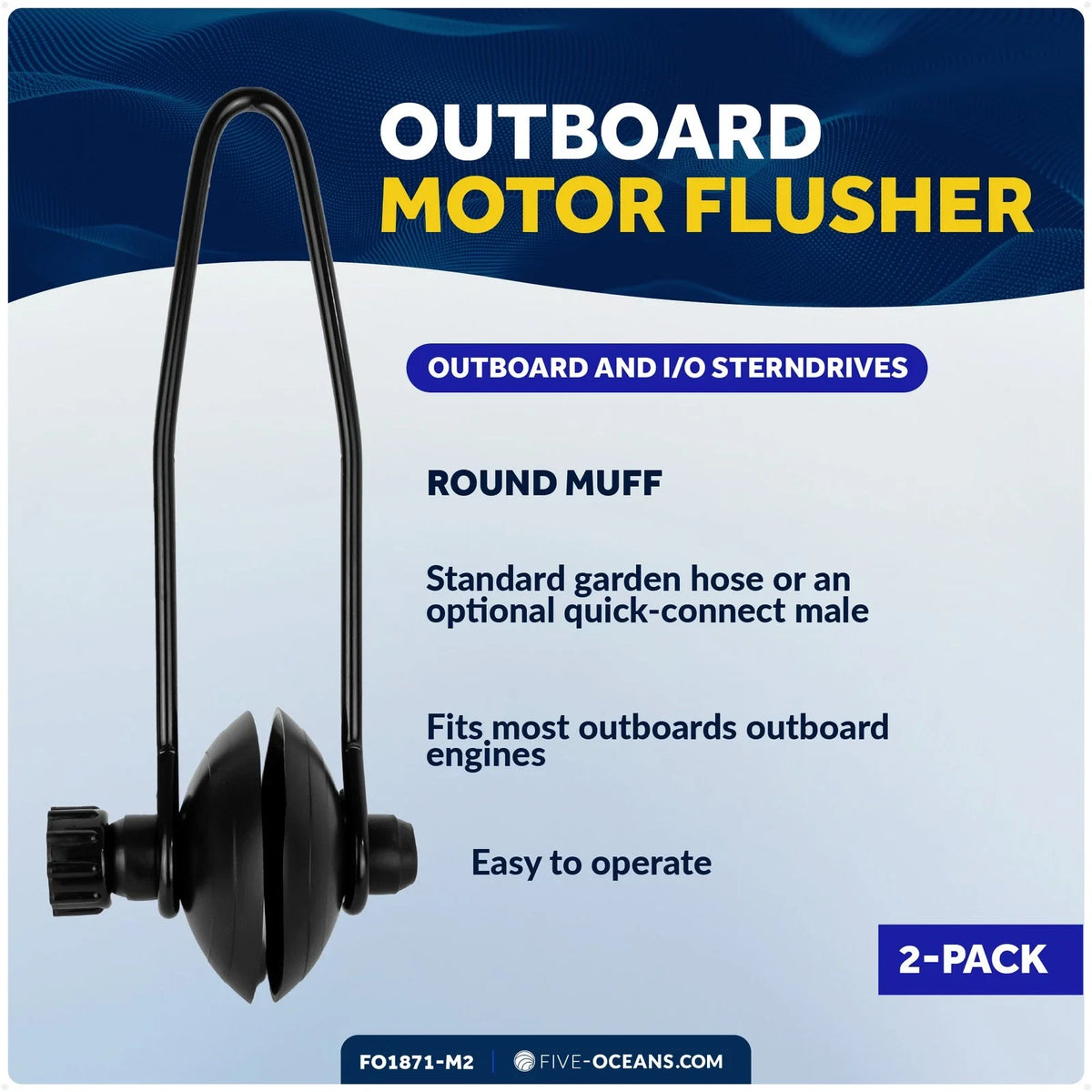 2X Outboard Motor Muffs for Universal Outboard Motors (PVC)