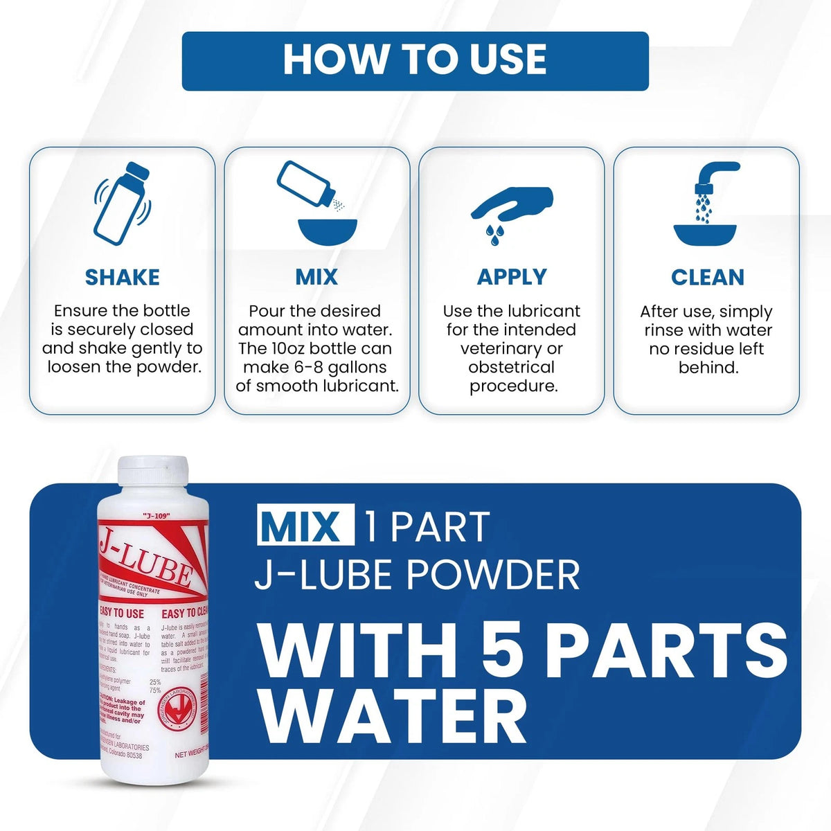 JorVet J-Lube Powder Lubricant for Easy-Mix Formula (Pack of 1)