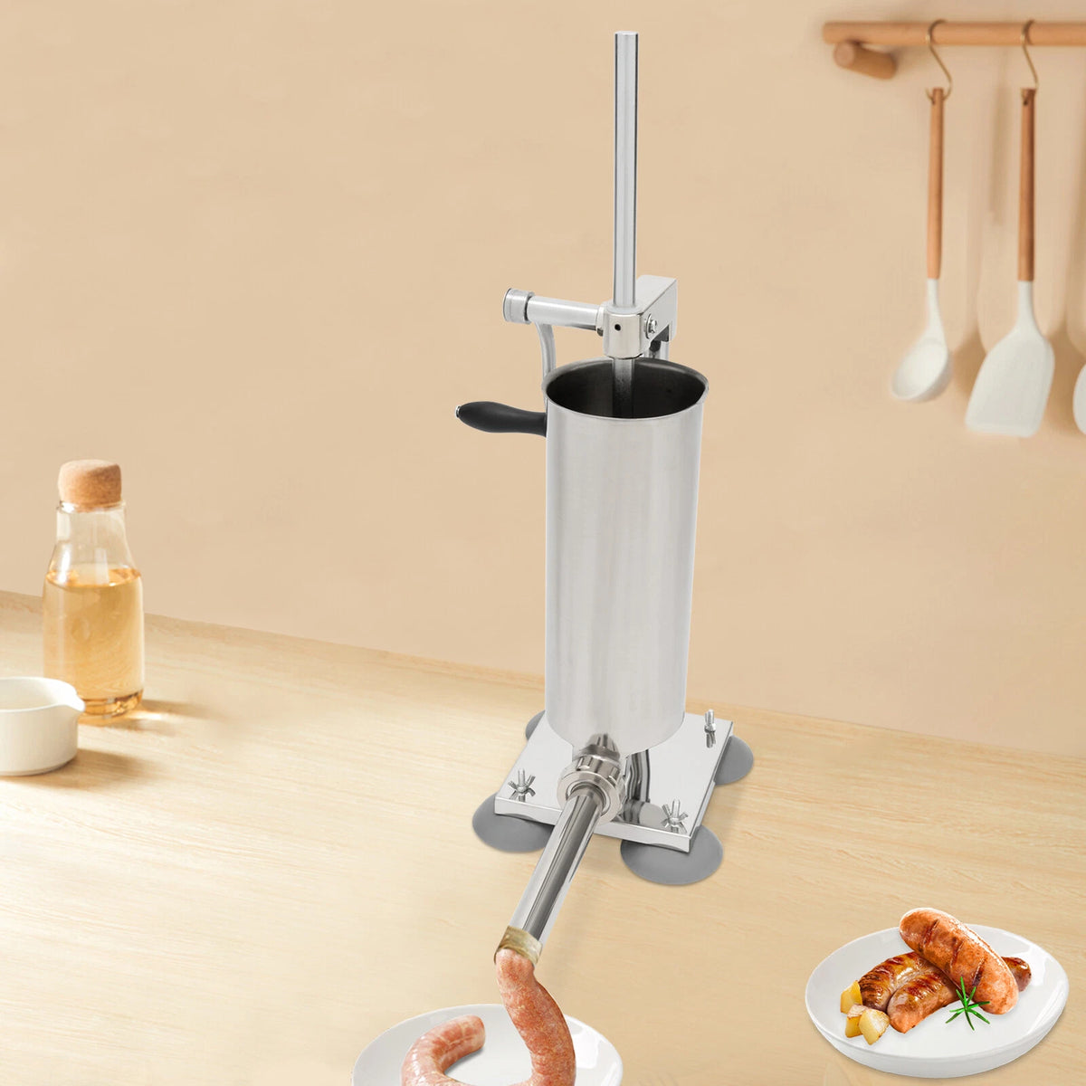 Sausage Stuffer for Kitchen (3.5L/8lbs) Stainless Steel