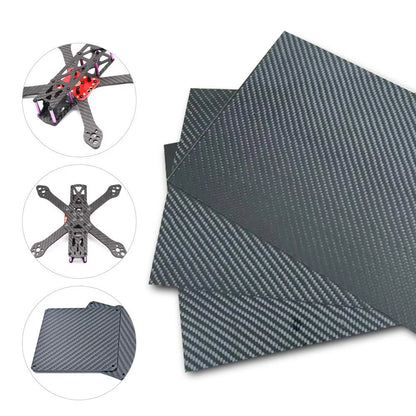 2X Carbon Fiber Sheets for Automotive Use (200 x 300 x 1 mm, Matte Black)