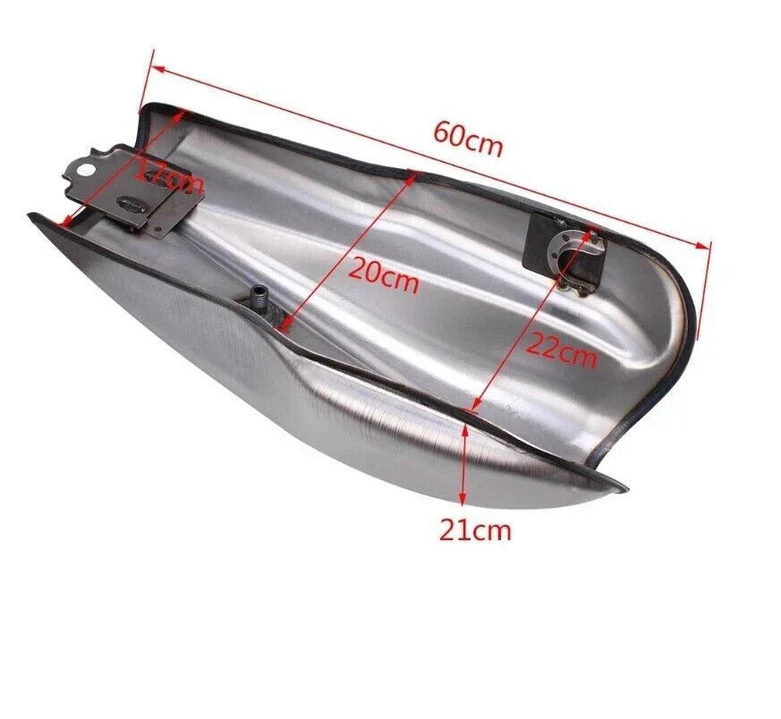 2.6 Gallon Unpainted Gas Fuel Tank for Motorcycle Cafe Racer