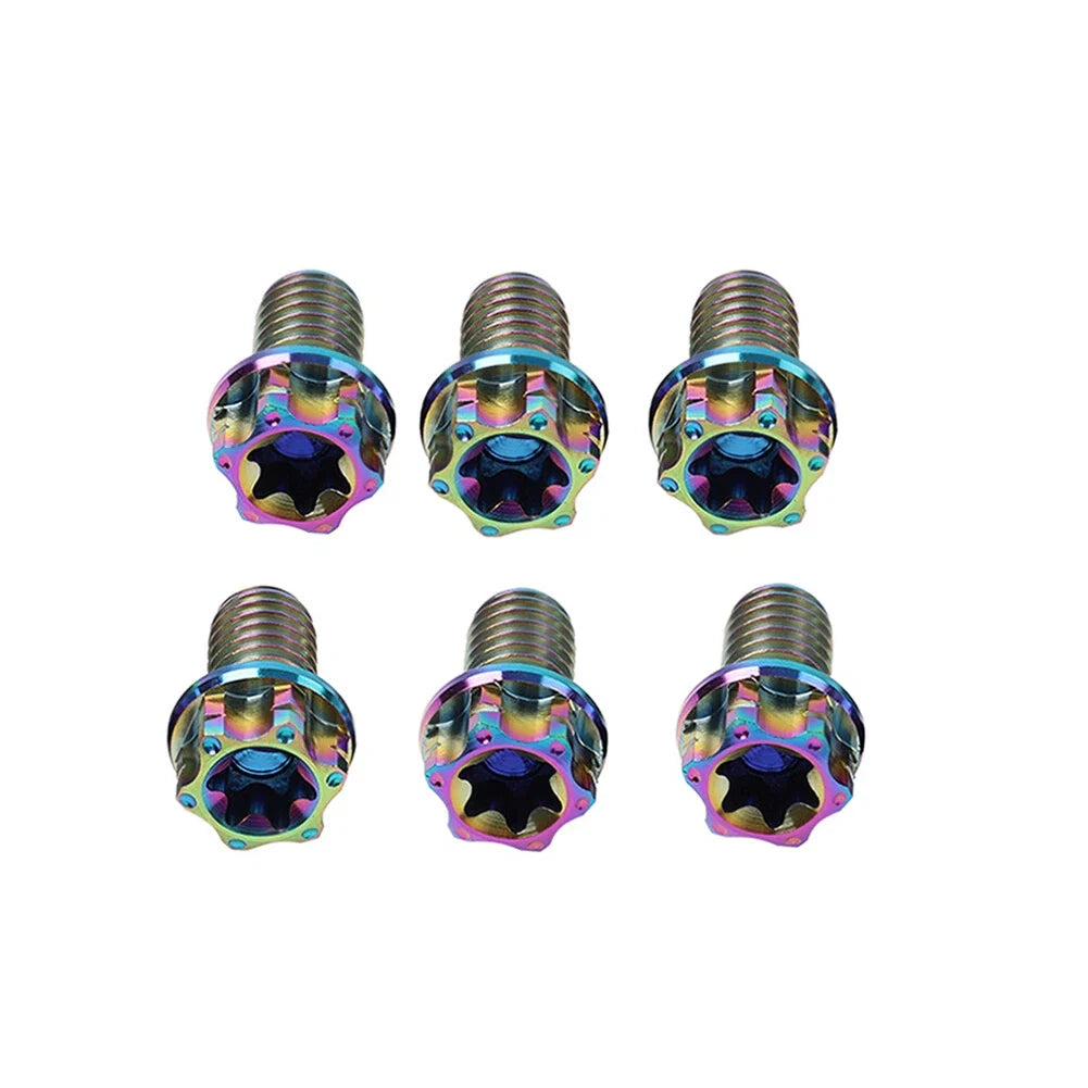6pcs M8x40mm Titanium Torx Head Flange Bolts for Motorcycle Bike