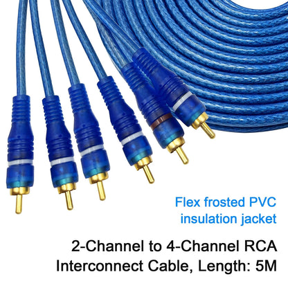YQMRCZRF RCA Car Audio Y Splitter Adapter Cord 2 Channel to 4 Channel