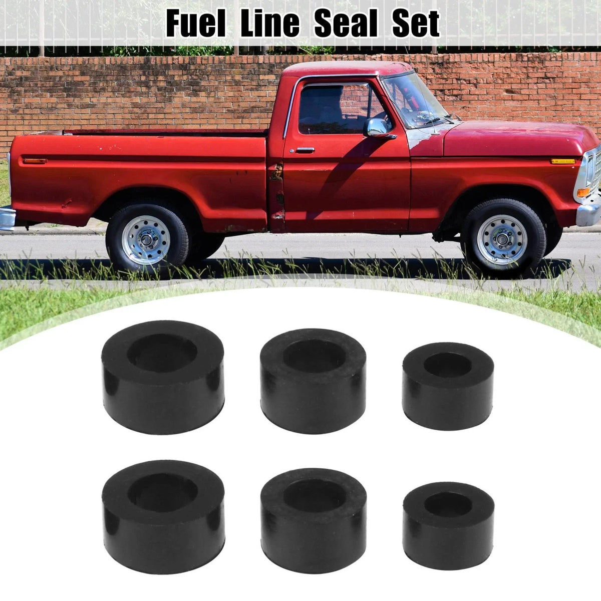 Fuel Line Seal Rubber Diesel Sealing Sleeve Set for Ford Powerstroke 
