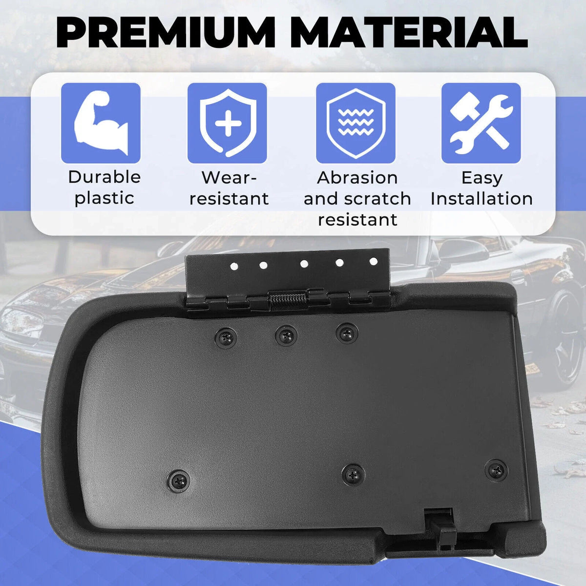 Console Door Lid Armrest #10421355 for Camaro Firebird (1997–2002) Ebony Black