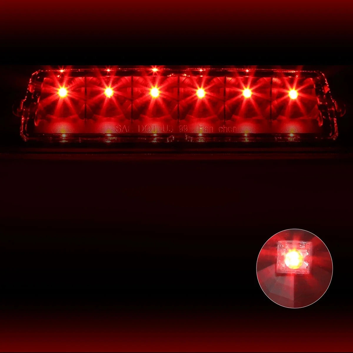 Dual Row LED Third Brake Light for Highlander (2001–2003) - Chrome