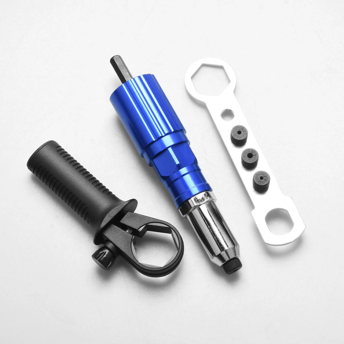 Set of 4 Aluminum Alloy Electric Drill Rivet Gun Nozzles for