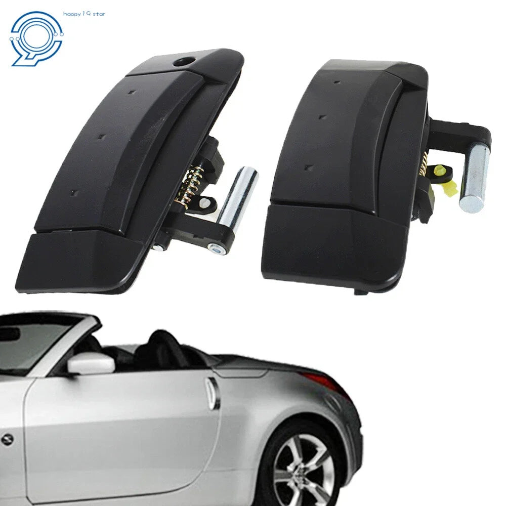Pair of Black Plastic Door Handles for Nissan 350Z (2003–2009)