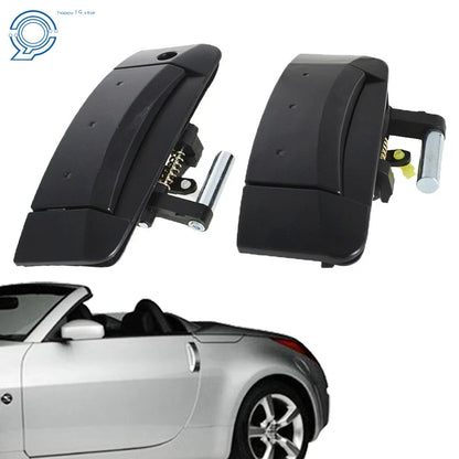 Pair of Black Plastic Door Handles for Nissan 350Z (2003–2009)