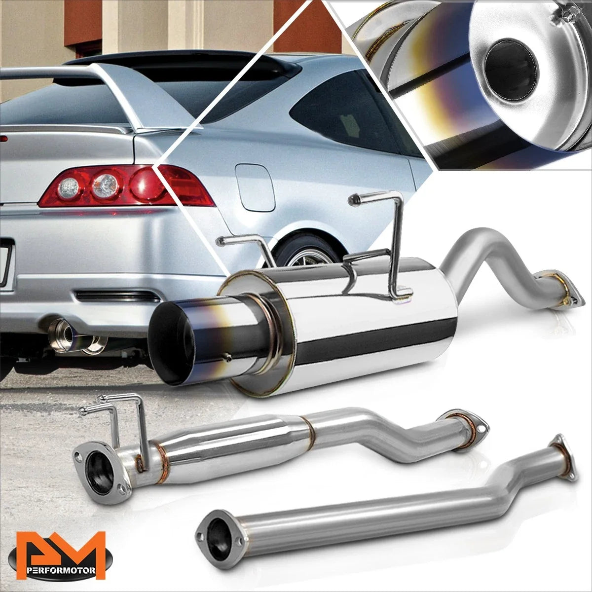 4" Burnt Tip Catback Exhaust System for Acura RSX DC5 (2002–2006)