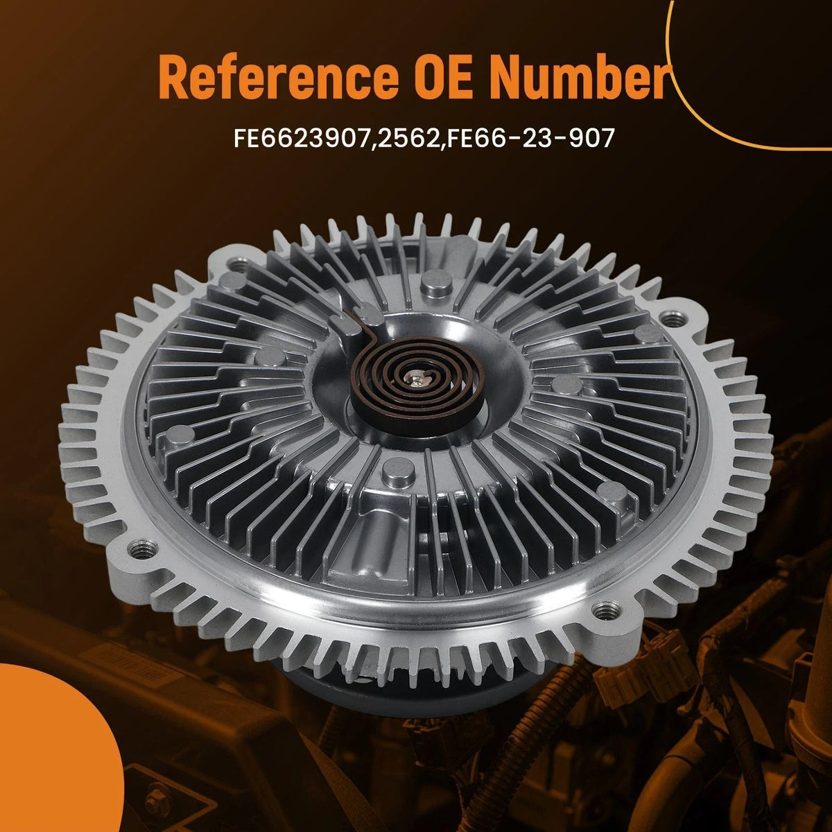 Cooling Fan Clutch Aluminum for Mazda B2000 B2200 (1982–1993) 2562