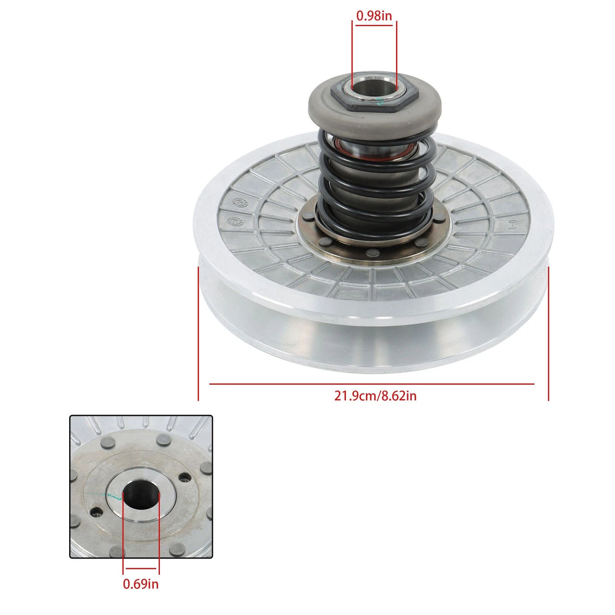 Clutch Sheave Assembly for Yamaha Grizzly 660 Kodiak 700 (1998–2018) ALU3789596