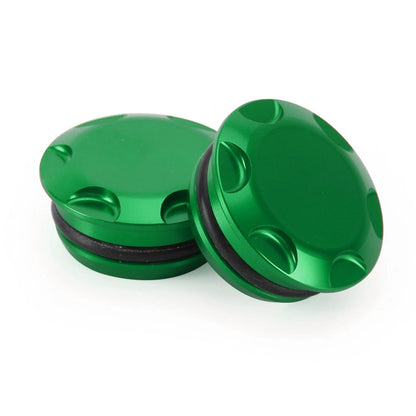Aluminum Green Frame Hole Caps Plugs for Kawasaki Ninja 250 400 (2018–2022)