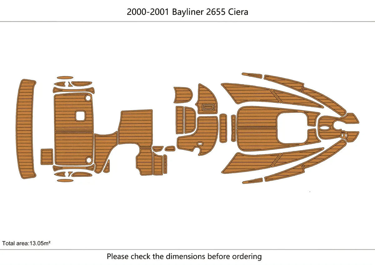 EVA Foam Teak Deck Floor Pad for Bayliner 2655 Ciera (2000)