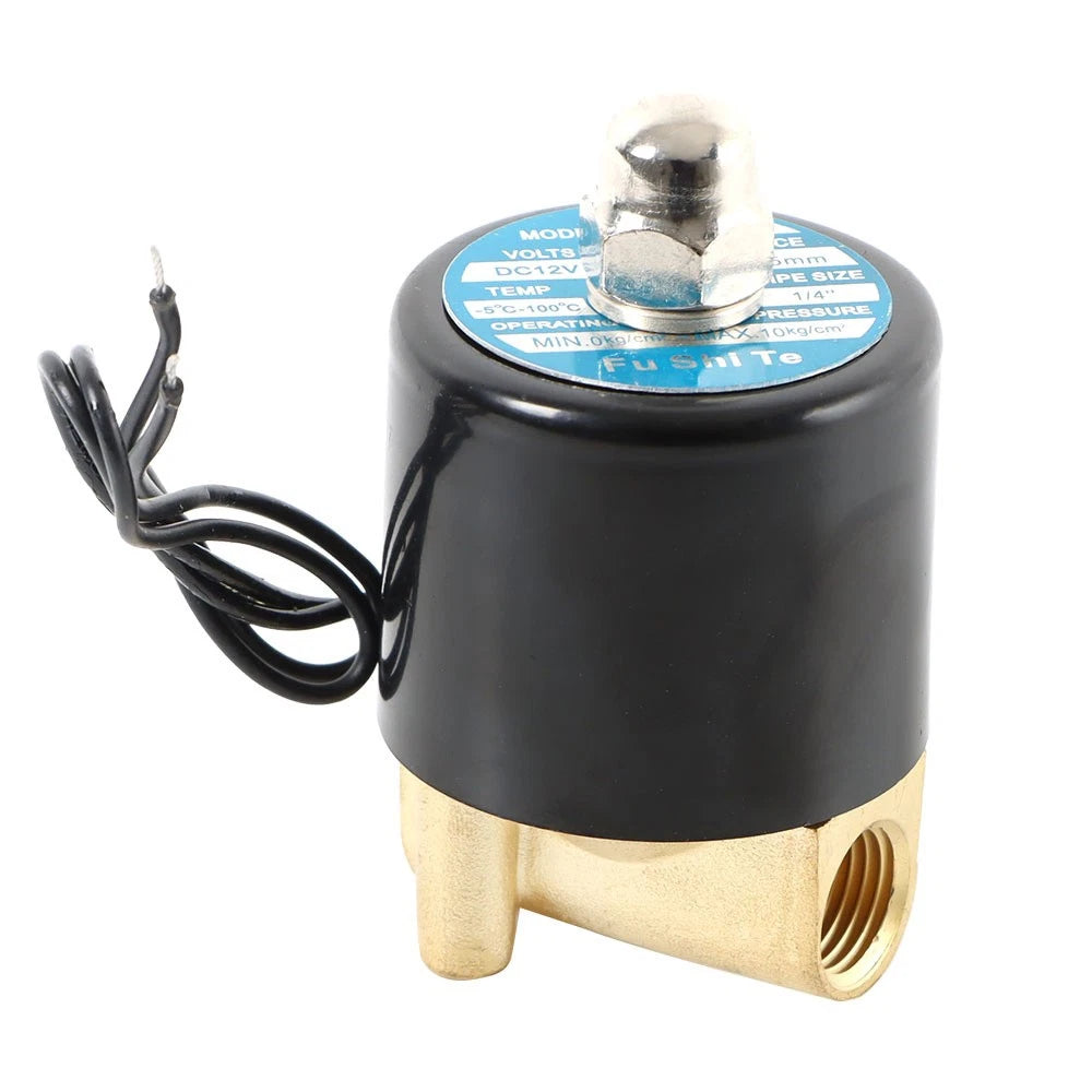 12V DC Solenoid Valve for Air Water Gas Oil N/C 1/4" DN8