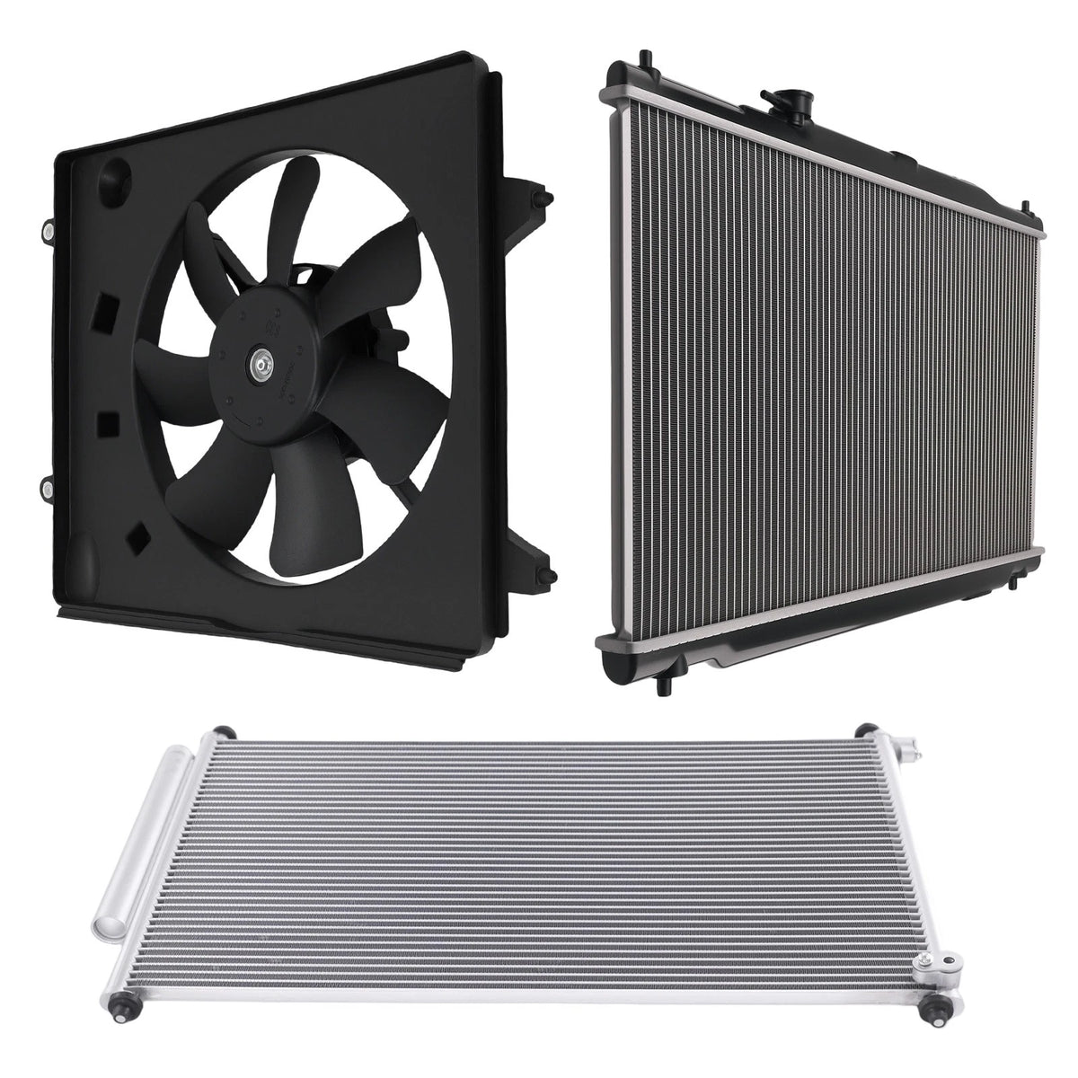 AC Condenser & Radiator & Cooling Fan Assembly for Honda CR-V (2012–2014) K0RVSH