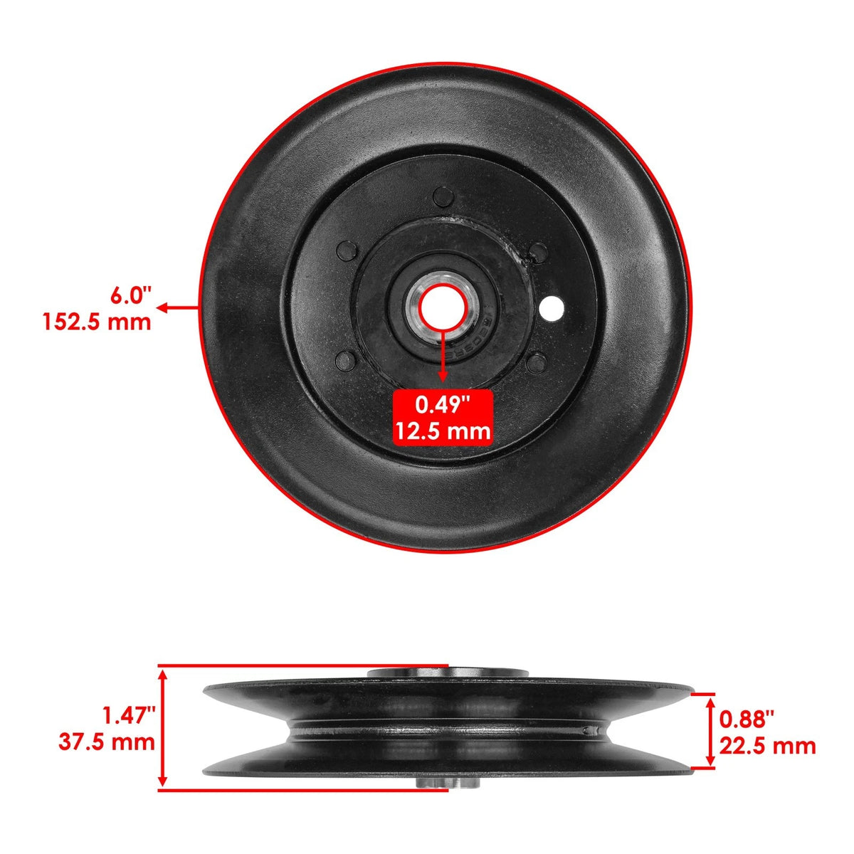 Drive Idler Pulley for Gravely Pro Master PM 260Z PM 272Z (992036 992038 992076 PY474 - VS)