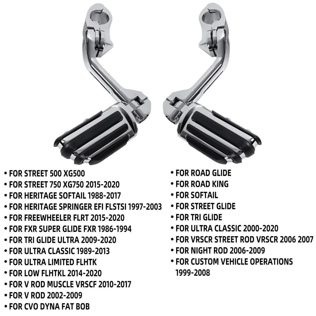 Motorcycle Long Engine Guard Highway Foot Pegs for Harley Road King (2000–2023)