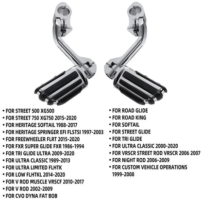 Motorcycle Long Engine Guard Highway Foot Pegs for Harley Road King (2000–2023)