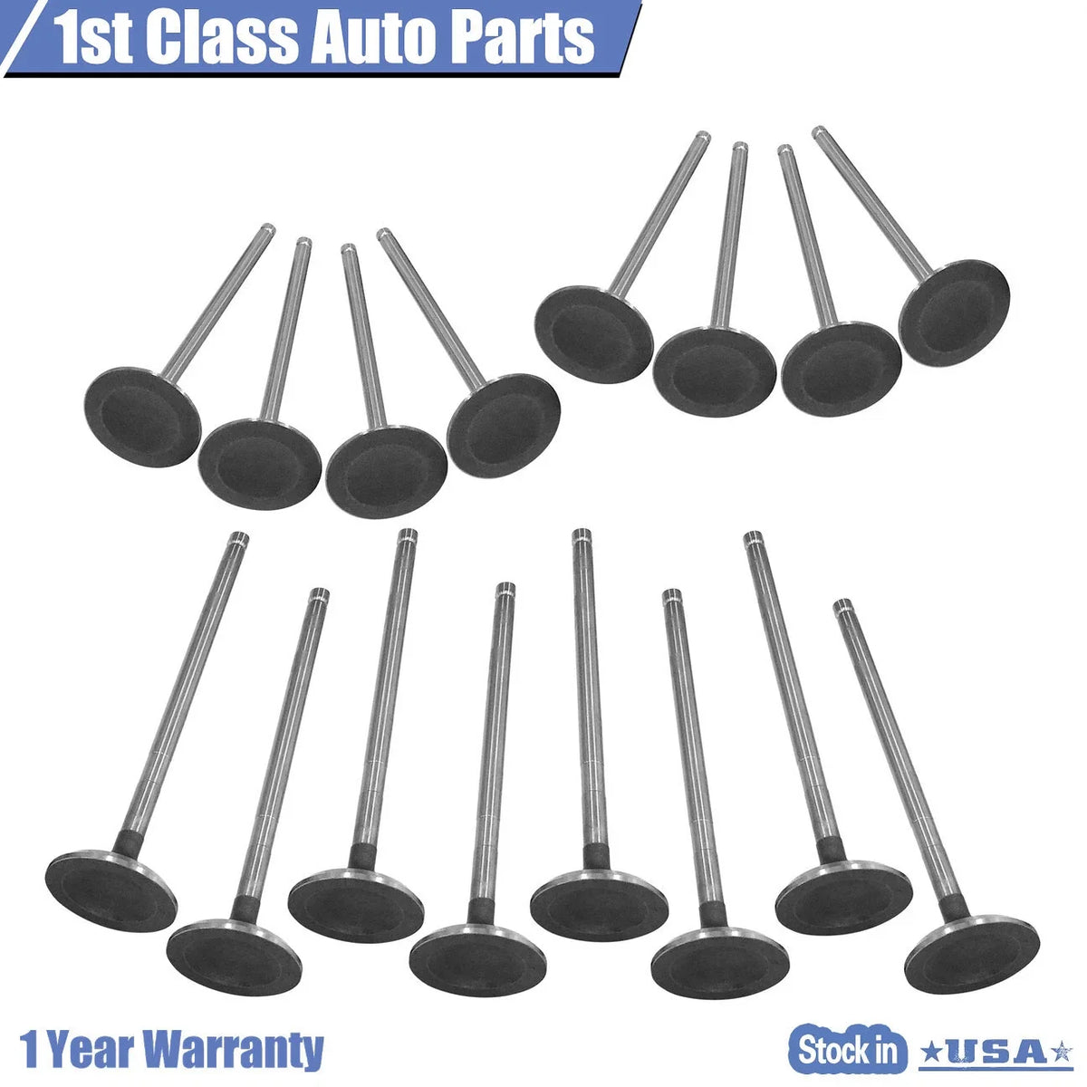 16PCS Intake Exhaust Engine Valves Kit for Subaru 2.2L 2.5L SOHC EJ22E (1999–2011)
